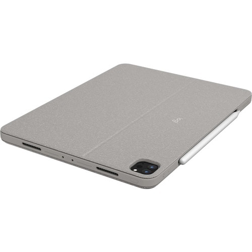 Logitech Combo Touch Keyboard/Cover Case for 32.8 cm (12.9") Apple iPad Pro (5th Generation) Tablet - Sand - Scrape Resist
