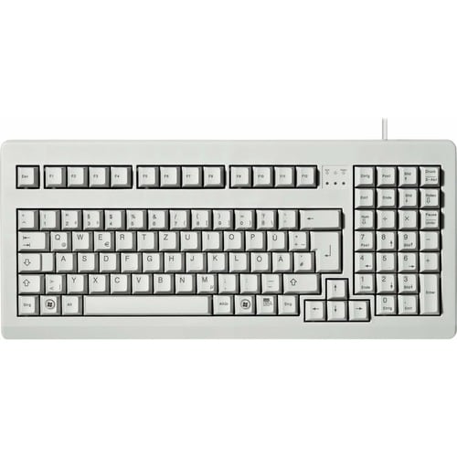 CHERRY G80-1800 Keyboard - Cable Connectivity - USB Interface - Spanish - QWERTZ Layout - Light Grey - Mechanical Keyswitc