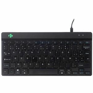 R-Go Compact Break Keyboard - Compact - Cable Connectivity - USB Type C Interface - Belgian - AZERTY Layout - Black - Scis