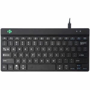 R-Go Compact Break ergonomic keyboard, with break software, mini USB keyboard, QWERTY (US), wired, black - Scissors Keyswi