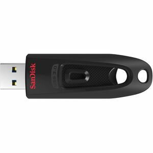 SanDisk Ultra 64 GB USB 3.0 Flash Drive - Black - 128-bit AES - 130 MB/s Read Speed - 5 Year Warranty