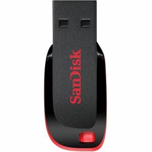SanDisk Cruzer Blade 128 GB USB 2.0 Flash Drive - Red, Black - 5 Year Warranty