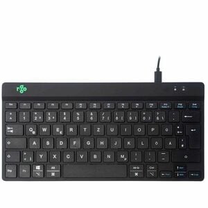 R-Go Compact Break Tastatur - Kompakt - Kabel Konnektivität - USB-Typ C Schnittstelle - Deutsch - QWERTZ Layout - Schwarz 