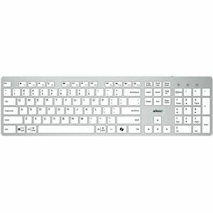 Adesso EasyTouch AKB-730UW Keyboard - Full-size - Cable Connectivity - USB Type C Interface - English (UK) - White - Sciss
