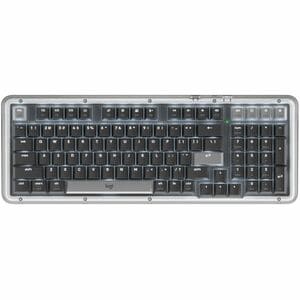 Logitech Amber K98M 键盘 - 无线 连接 - A 型 USB 接口 - 英文 - 灰 - 机械 按键开关 - Bluetooth/RF - 2.40 GHz - 98 Key(s) - Windows 10, Windows