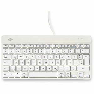 R-Go Compact Break Tastatur - Kompakt - Kabel Konnektivität - USB-Typ C Schnittstelle - Deutsch - QWERTZ Layout - Weiß - S
