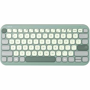 Asus Marshmallow KW100-GTL-CP Keyboard - Compact - Wireless Connectivity - Green Tea Latte - Scissors Keyswitch - Bluetoot