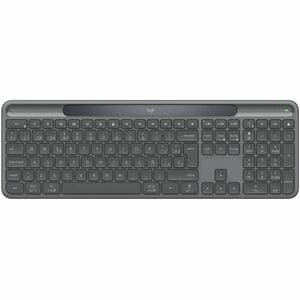 Logitech Signature Slim Solar+ K980 Keyboard - Full-size - Wireless Connectivity - USB Type C Interface - Spanish - QWERTY