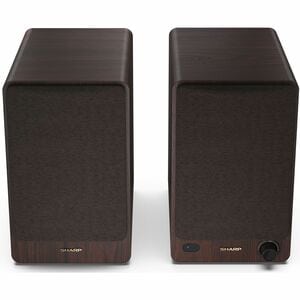 Sharp 2-WegeRegal-Lautsprecher Lautsprecher - 60 W RMS - Braun - Bluetooth - Kabellose Lautsprecher