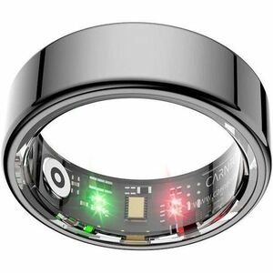 Carneo Smart Ring - Finger Wearable - Titanium Black - Pedometer - Text Messaging, Push Notification - Stress, Heart Rate,