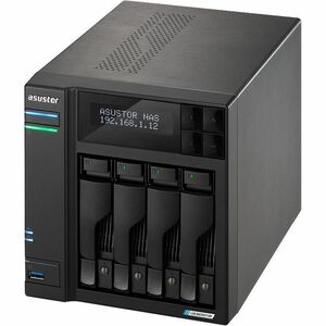 ASUSTOR Lockerstor 4 Gen2+ (AS6704T V2) - Intel Celeron N5105 Quad-core (4 Core) 2 GHz - 4 x HDD Supported - 8 x SSD Suppo