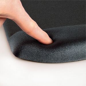 Fellowes® PlushTouch™ Foam Mouse Pad Wrist Support with MICROBAN® - Black (9252001) - 1" x 7.25" x 9.38" Dimension - Black