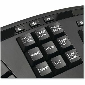 Adesso Wireless Ergonomic Keyboard and Laser Mouse - USB Membrane Wireless RF 2.40 GHz Keyboard - 105 Key - English (US) -