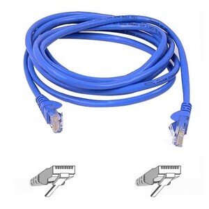 Belkin Cat5e Network Cable - RJ-45 Male Network - RJ-45 Male Network - 15ft - Blue
