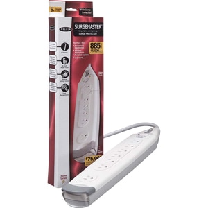 Belkin 7 Outlet Power Strip Surge Protector with 6ft power cord - 785 Joules - White - Receptacles: 7 x NEMA 5-15R - 885J