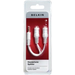 Belkin Speaker and Headphone Splitter - Mini-phone Male, Mini-phone Female - Black