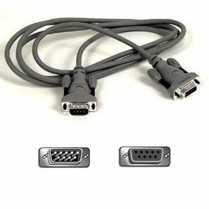 Belkin CGA/EGA Monitor or Serial Mouse Extension Cable - DB-9 Male - DB-9 Female Monitor - 6ft - Charcoal