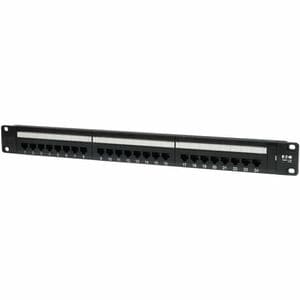 Eaton Tripp Lite Series 24-Port 1U Rack-Mount Cat5e 110 Patch Panel, 568B, RJ45 Ethernet, TAA - 568B, RJ45 Ethernet"