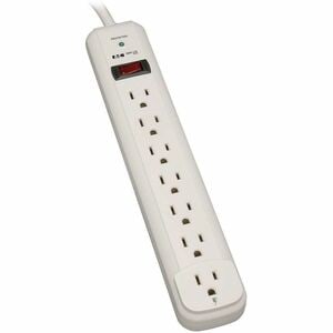 Eaton Tripp Lite Series Protect It! 7-Outlet Surge Protector, 12 ft. Cord, 1080 Joules, Diagnostic LED, Light Gray Housing