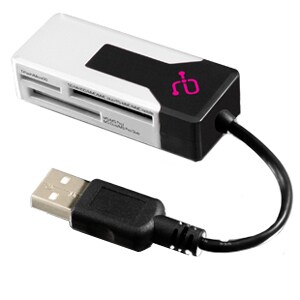 Aluratek MicroSD / MiniSD USB2.0 Multi-Media Card Reader - microSD, RS-MMC, miniSD Card, Memory Stick, Memory Stick Duo, M