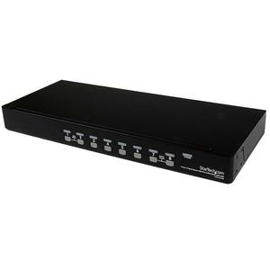 StarTech.com 8 Port 1U Rackmount USB PS/2 KVM Switch with OSD - Control up to 8 USB or PS/2-connected computers from one k