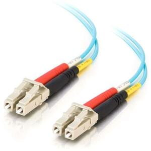 C2G-5m LC-LC 10Gb 50/125 OM3 Duplex Multimode Fiber Optic Cable (Plenum-Rated) - Aqua - Fiber Optic for Network Device - L