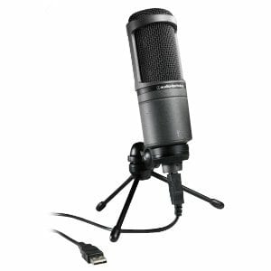 Audio-Technica AT2020 USB Microphone - Desktop - 20Hz to 16kHz - Cable