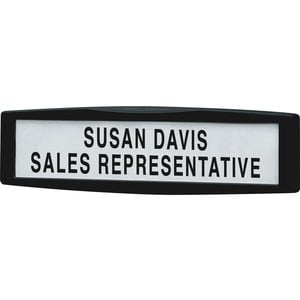 Fellowes Partition Additions™ Name Plate - 9" Width x 2.5" Height x 0.8" Depth - Rectangular Shape - Wall Mountable - Tack