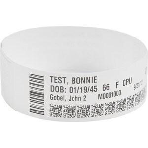 Zebra Wristband Polypropylene 1.25 x 11in Direct Thermal Zebra Z-Band Direct 1 in core - 1.25" Width x 11" Length - 200/Ro