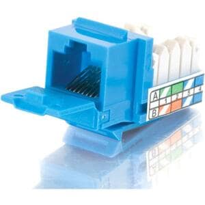 C2G 90? Cat5E RJ45 UTP Keystone Jack - Blue - RJ-45