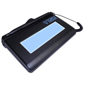 Topaz SigLite T-LBK460 Electronic Signature Capture Pad - Backlit LCD - 4.40" x 1.30" Active Area - Wired - Black LCD - Ba