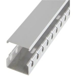 StarTech.com 2in x 1in Open Slot Wiring Cable Raceway Duct with Cover - Open Slot - Cable raceway - gray - 1.7 m - StarTec