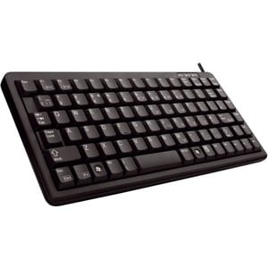 CHERRY G84-4100 Ultraslim Black Wired Mechanical Keyboard - Compact - USB & PS/2 Connectors - TAA Compliant - Laser Etched
