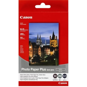 Canon Photo Paper Plus SG-201 Tintenstrahl Fotopapier - 101,60 mm x 152,40 mm - 260 g/m² Grammage - Semi-gloss - 50er Blatt