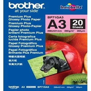 Brother Z-Perform BP71GA3 Photo Paper - A3 - 297 mm x 420 mm - 260 g/m² Grammage - Glossy