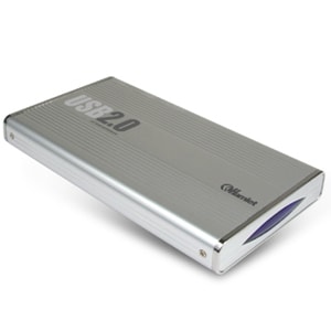 Hamlet Box Esteno per Hard Disk da  2,5"  Doppio Controller IDE + SATA ad Interfaccia USB 2.0. Chassis in alluminio, Alime