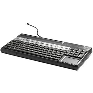 HP POS Keyboard - 106 Keys - QWERTY Layout - 28 Relegendable Keys - Magnetic Stripe Reader - USB