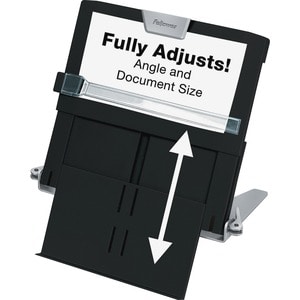 Professional Series In-Line Document Holder - Horizontal - 7.5" Height x 12" Width x 2.5" Depth - Black - 1 Each