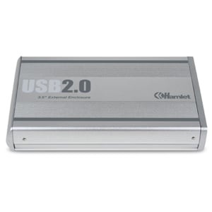 Hamlet Box Esterno 3,5" Controller SATA Interfaccia USB 2 .0  Chassis in alluminio, Alimentatore incluso, Plug&Play, Compa