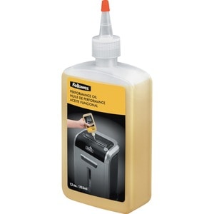 Fellowes Powershred® Shredder Oil - 12 Oz. Bottle - 12 fl oz - Light Amber