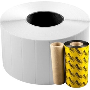 Wasp 633808402587 Barcode Label - 101.60 mm Width x 152.40 mm Length x 127 mm Diameter - Thermal Transfer - 450 / Roll - 4