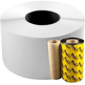 Wasp 633808402785 Barcode Label - 101.60 mm Width x 152.40 mm Length - Direct Thermal - 450 / Roll - 4 Roll