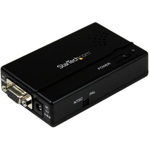 StarTech.com High Resolution VGA to Composite (RCA) or S-Video Converter - PC to TV - VGA - NTSC