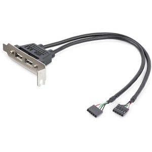 StarTech.com 2 Port USB A Female Low Profile Slot Plate Adapter - Add two external USB 2.0 ports to your small form factor