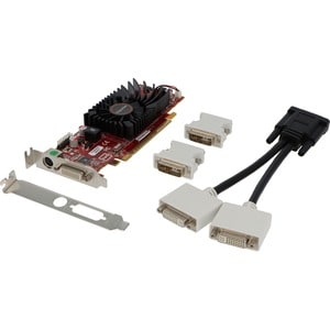 VisionTek Radeon 4350 SFF 512MB DDR2 (2x DVI-I, TV Out) w/ 2x DVI-I to VGA Adapter - ATi Radeon HD 4350 600MHz - 512MB DDR