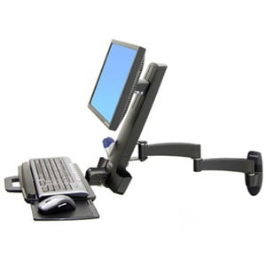 Ergotron 45-230-200 Mounting Arm for Flat Panel Display - Black - 61 cm (24") Screen Support - 10.43 kg Load Capacity - 75