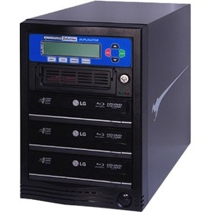 3 Target, Kanguru Blu-ray Duplicator with Internal Hard Drive - Standalone - BD-Writer - 6x BD-R, 22x DVD-R, 22x DVD+R, 12