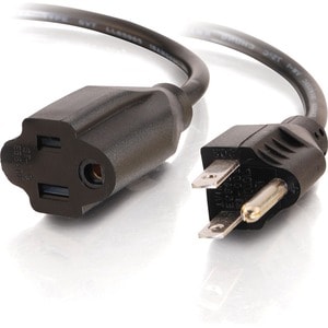 C2G 25ft Power Extension Cord - Outlet Saver - 18 AWG - For Transformer, Computer, Monitor, Scanner, Printer - 125 V AC / 