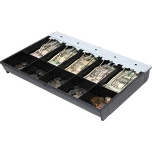 apg® Cash Drawer VPK-15B-3-BX Till - 5 Bill x 5 Coin Fixed bill and coin area, Wire bill hold-downs, fits Vasario 1915 siz