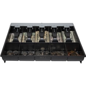 apg® Cash Drawer VPK-15B-2A-BX Till - 5 Bill x 5 Coin till with fixed bill and coin area - Plastic bill hold-downs, fits V